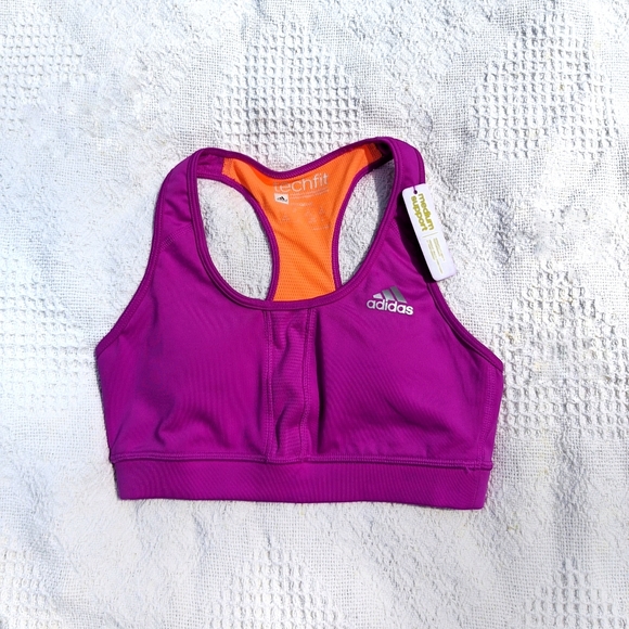 Brand New - Adidas TechFit Molded Sports Bra - Picture 1 of 6
